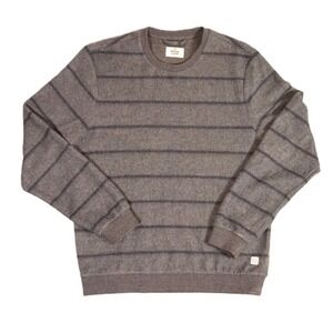Marine Layer Sweatshirt Mens Small Gray Striped Holiday 2022 Cotton Soft 15436